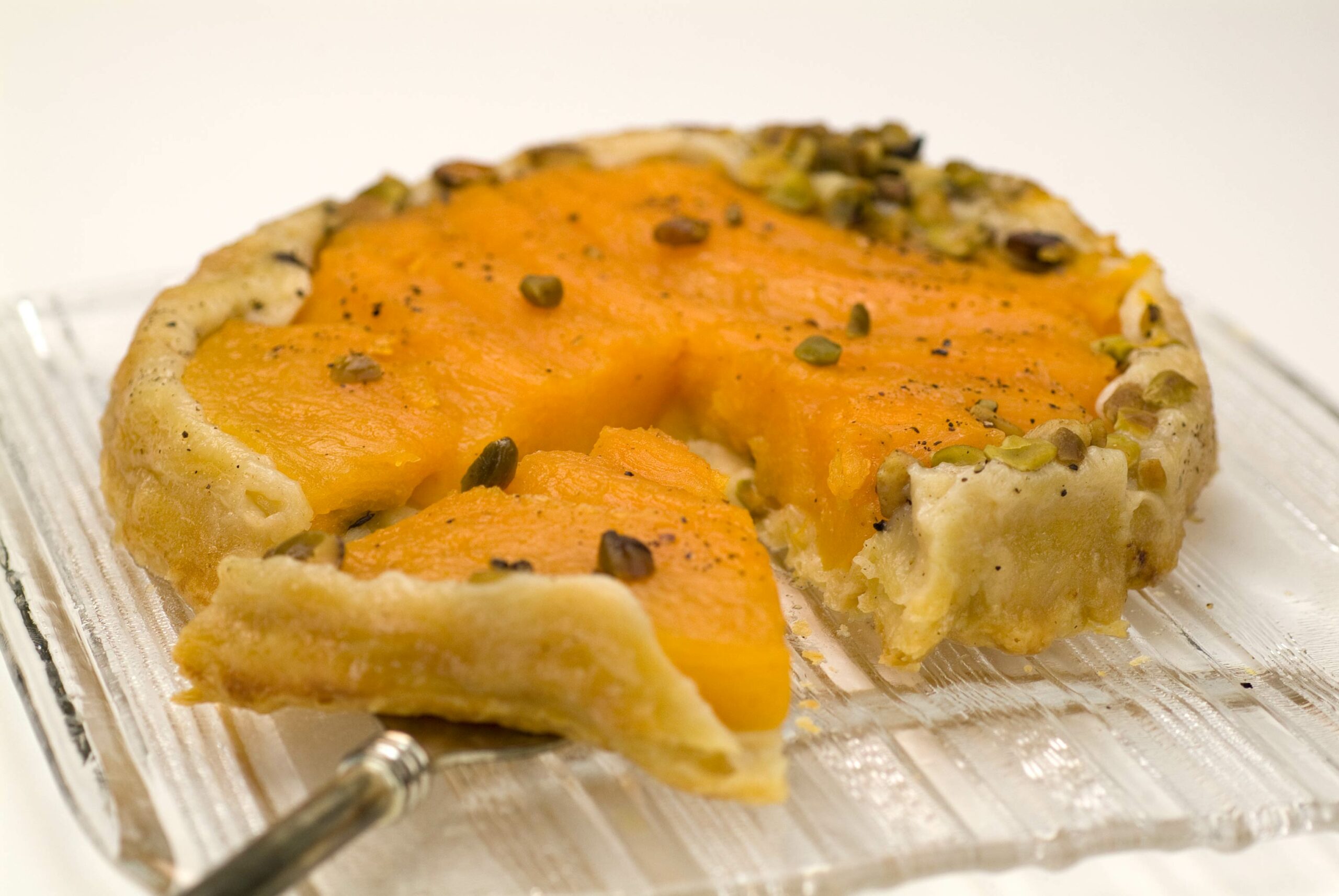 Tatin de courge et pistache au miel