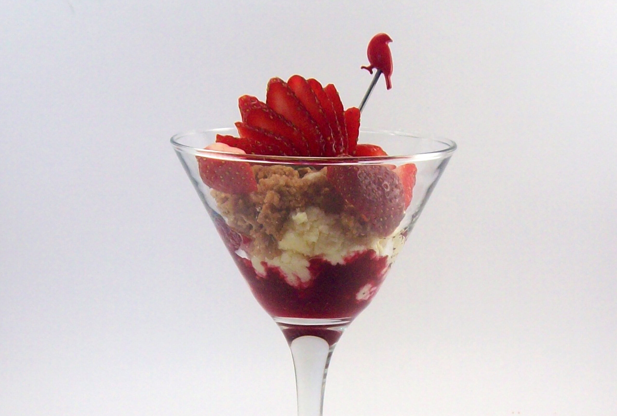 Verrine fraisier au fromage