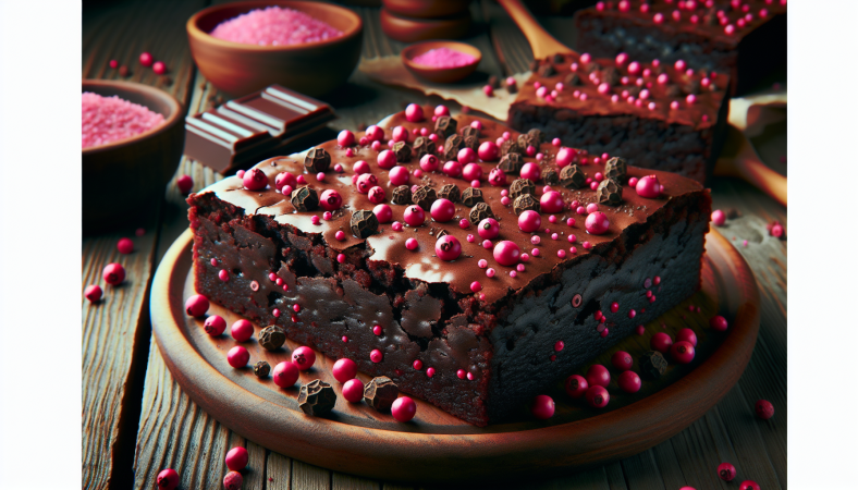 Brownies au poivre rose