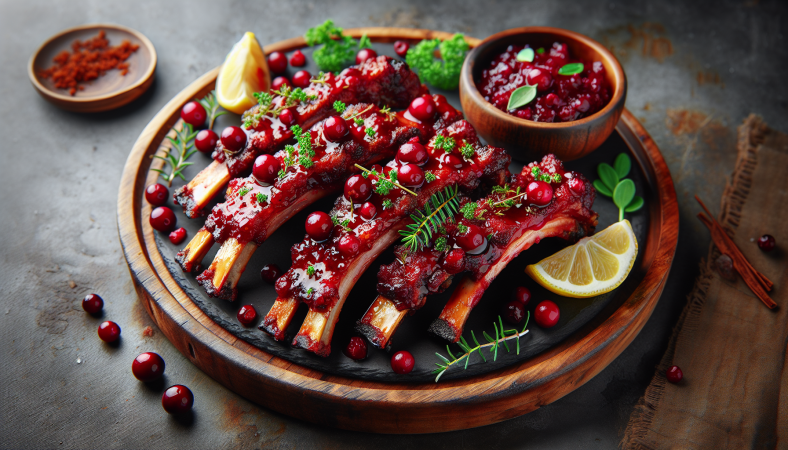 Apéro ribs aux canneberges