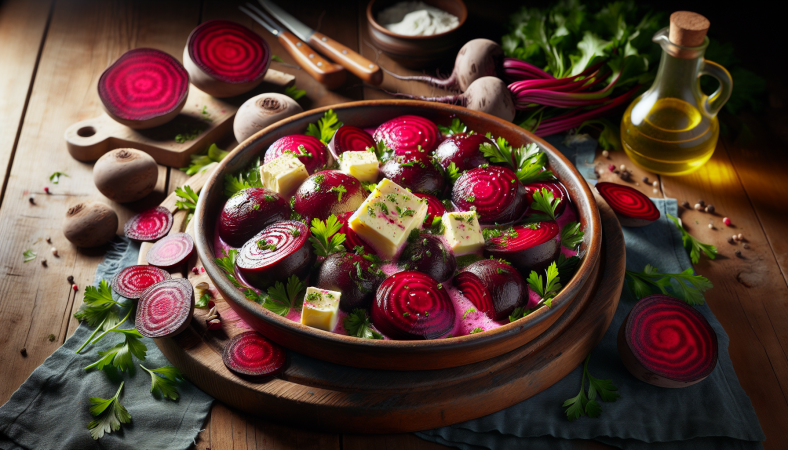 Rote Beete mit Butter und Petersilie