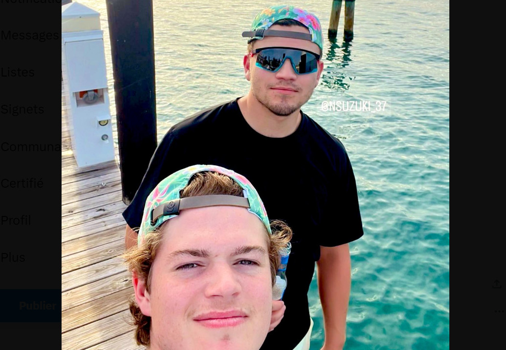 Nick Suzuki and Cole Caufield are on vacation together in the south of France.