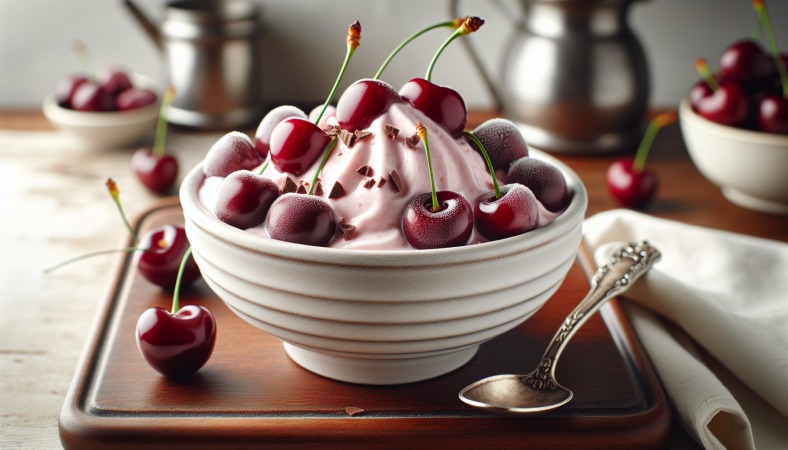 Yogourt glacé aux cerises
