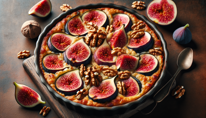 Gratin de figues aux noix
