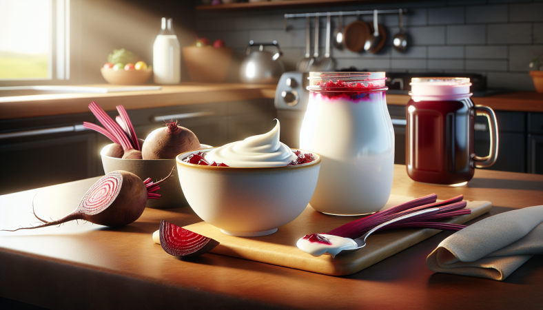 Joghurt und Rübenmarmelade